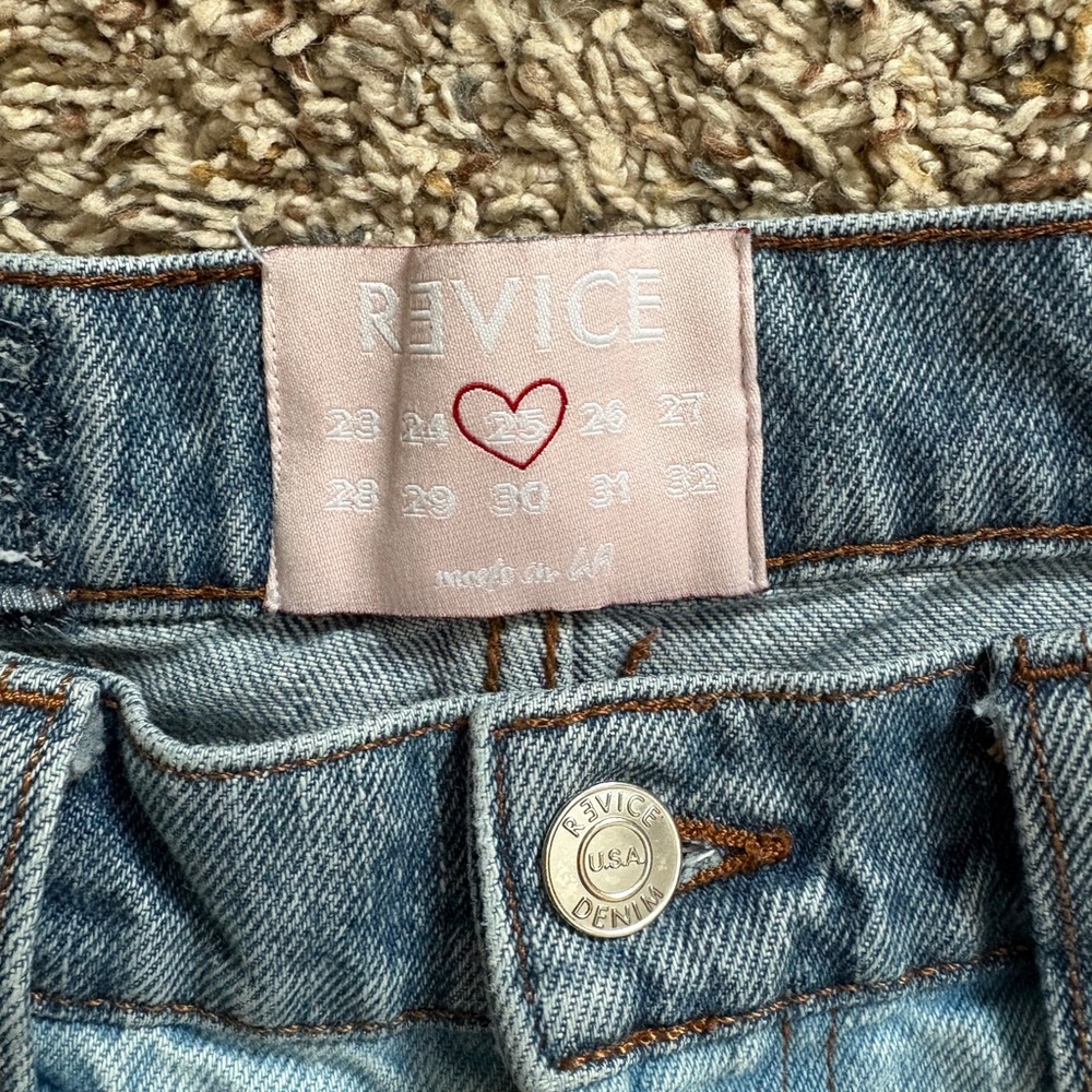 REVICE Two Tone Western Patchwork Light Blue Deni… - image 2